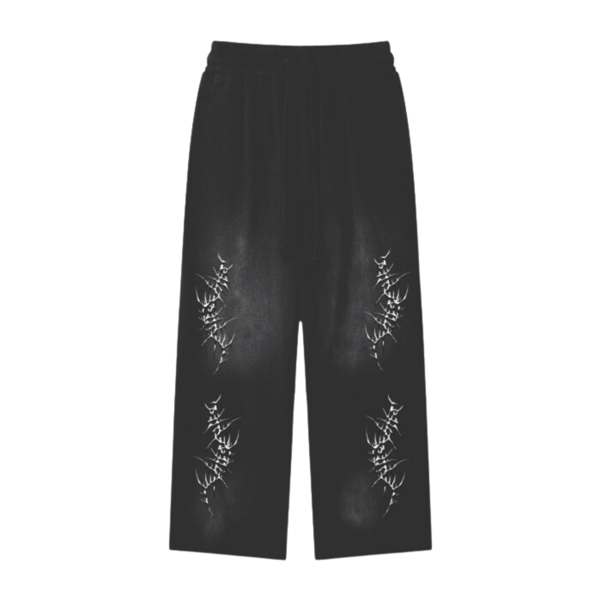 "Beyond The Grave" Acid Washed Sweatpants | Black