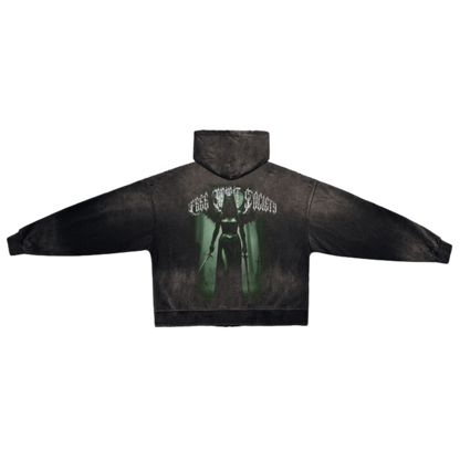 "Beyond The Grave" Zip Up Hoodie | Black